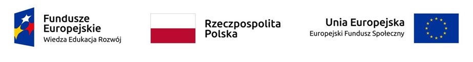 Logotypy Funduszy Europejskich, Rzeczpospolitej Polskiej i Europejskiego Funduszu Społecznego